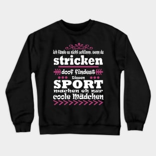 Mädchen Hobby Stricken Garn Wolle Woolball Kinder Crewneck Sweatshirt